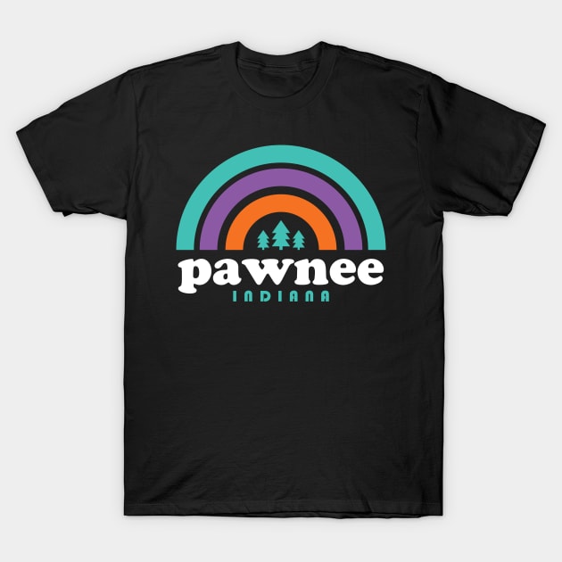 Pawnee Indiana Retro T-Shirt by PodDesignShop